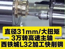 直径31mm/大扭矩,3万转高速主轴,加装西铁城L32加工快削钢