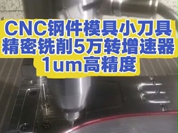 CNC钢件模具小刀具精密铣削，5万转增速器1um高精度