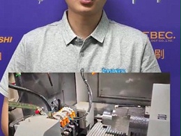 津上走心机S205A加装一拖二高频铣实现高精度钻微孔加工