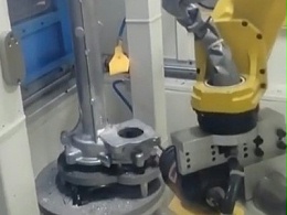 铝合金件浮动主轴去毛刺自动化设备加工