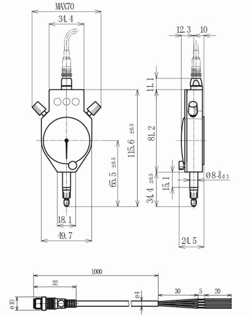 1S-100LP尺寸图  1S-100LP尺寸图