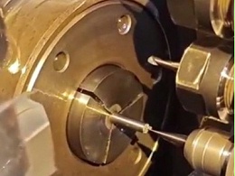 走心机加装NAKANISHI高频铣7万转加工骨钉梅花