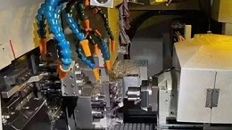 津上BO206走心机紫铜铣削，8万转高频铣高精度加工