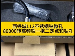 西铁城L12不锈钢钻微孔80000转高频铣一拖二定点和钻孔