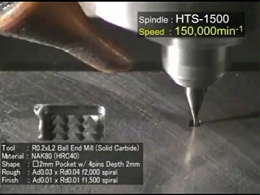 NAKANISHI 15万转气动主轴铣削塑胶模具刚HRC40