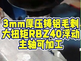 3mm厚压铸铝毛刺，大扭矩RBZ40浮动主轴可加工