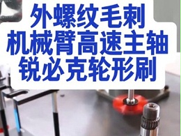 机械臂高速主轴，锐必克轮形刷去除外螺纹毛刺