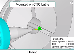 托纳斯走心机安装BM-319高频铣加工0.09mm微孔