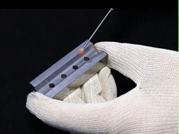 4万转电动打磨机夹持锐必克球形研磨棒修磨交叉孔毛刺