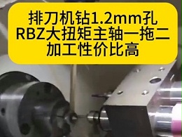 排刀机钻1.2mm孔RBZ大扭矩主轴一拖二加工性价比高